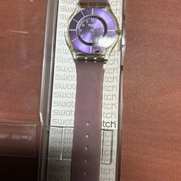 SWATCH Watch Ultra Thin Scarce Purple Watch SFK365 No Battery With Box - Picture 5 of 5